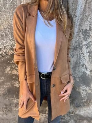 Stylish Regular Fit Plain Long Sleeve Jacket - Image 1