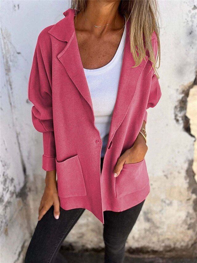 Stylish Regular Fit Plain Long Sleeve Regular Coat - Image 2
