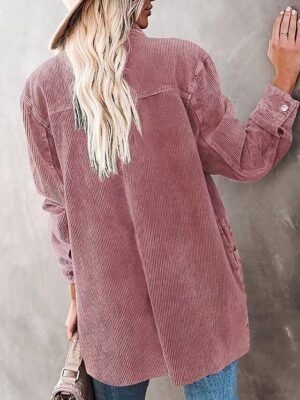 Stylish Regular Fit Plain Long Sleeve Thermal Jacket - Image 2