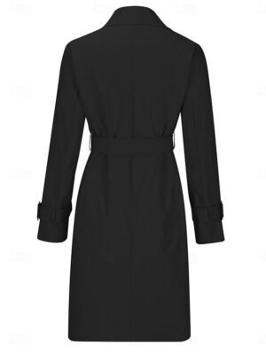 Stylish Regular Fit Plain Long Sleeve Thermal Coat - Image 2