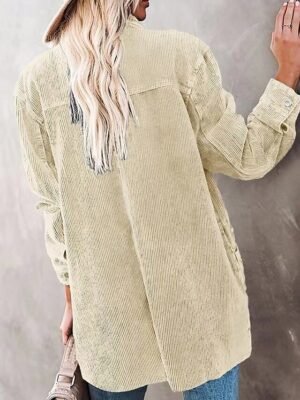 Stylish Regular Fit Plain Long Sleeve Thermal Jacket - Image 3