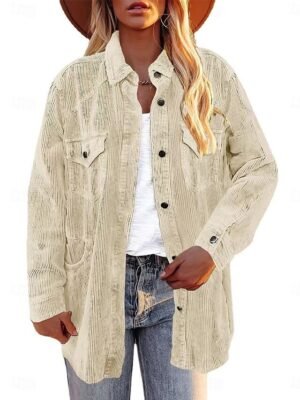 Stylish Regular Fit Plain Long Sleeve Thermal Jacket - Image 4