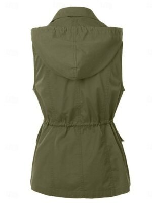 Stylish Regular Fit Plain V Neck Sleeveless Vest - Image 1