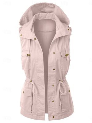 Stylish Regular Fit Plain V Neck Sleeveless Vest - Image 3