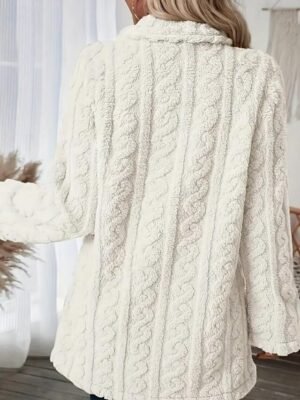 Stylish Regular Fit Solid Colour Long Sleeve Casual Jacket - Image 7