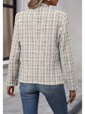 Stylish Regular Modern Long Sleeve Light Grey Blouse - Image 2