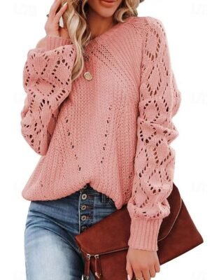 Stylish Regular Solid One Shoulder Half Sleeve Knit Top - Image 1
