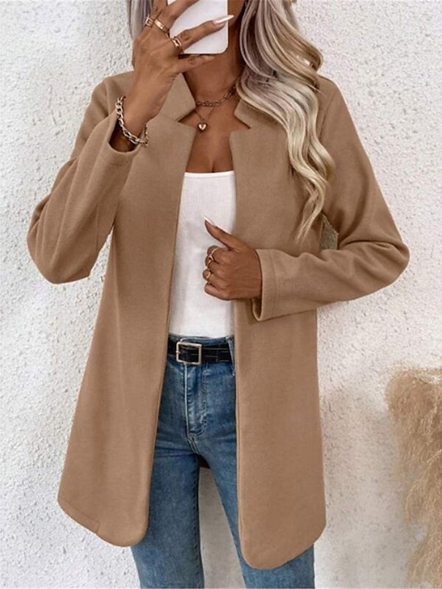 Stylish Slim Fit Plain Long Sleeve Winter Jacket - Image 1