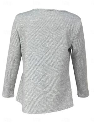 Stylish Slim Fit Solid Colour Long Sleeve Winter Coat - Image 8