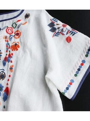 Tribal Basic Crew Neck Short Sleeve Shirt Blouse - Image 6