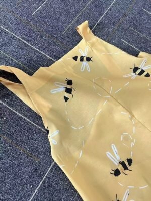 Vacation Loose Fit Graphic Sleeveless Button Short Romper - Image 8