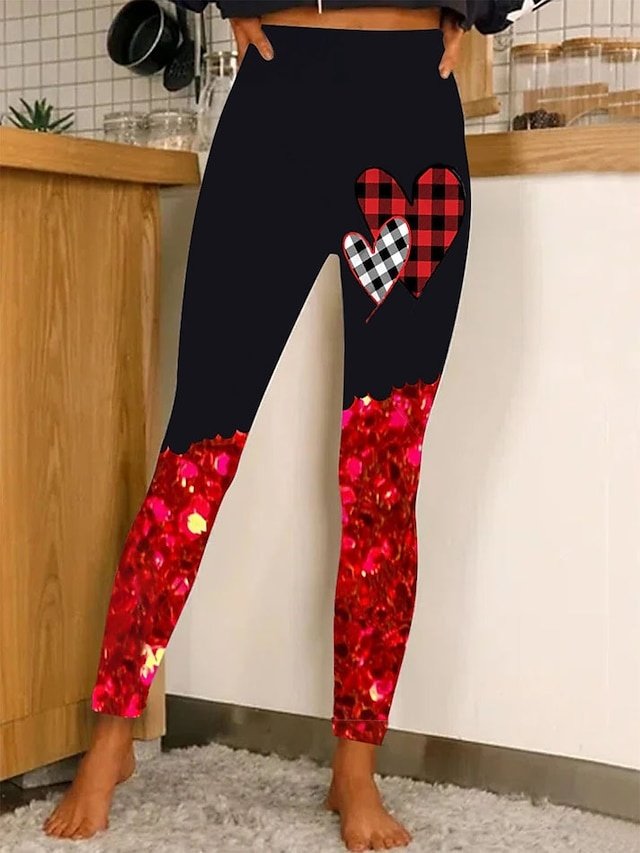 Valentine Skinny Graphic Ankle-Length Leggings - Image 1