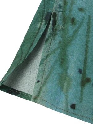 Vintage Plus Size Floral Crew Neck Dolman Short Sleeve Regular Blouse - Image 10