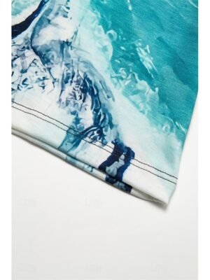 Vintage Regular Geometric Round Neck Short Sleeve Tops - Image 10