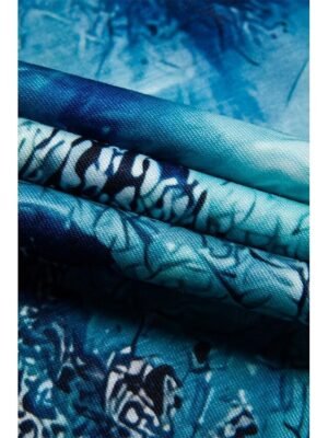 Vintage Regular Geometric Round Neck Short Sleeve Tops - Image 11