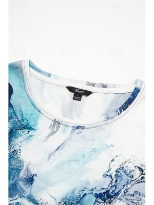 Vintage Regular Geometric Round Neck Short Sleeve Tops - Image 8