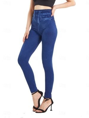 Vintage Slim Fit 3D Print High Waist Full Length Leggings - Image 12