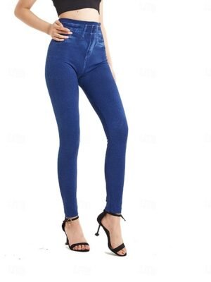 Vintage Slim Fit 3D Print High Waist Full Length Leggings - Image 15