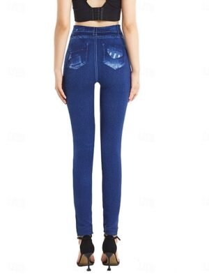 Vintage Slim Fit 3D Print High Waist Full Length Leggings - Image 20