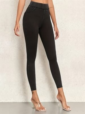 Vintage Slim Fit 3D Print High Waist Full Length Leggings - Image 25