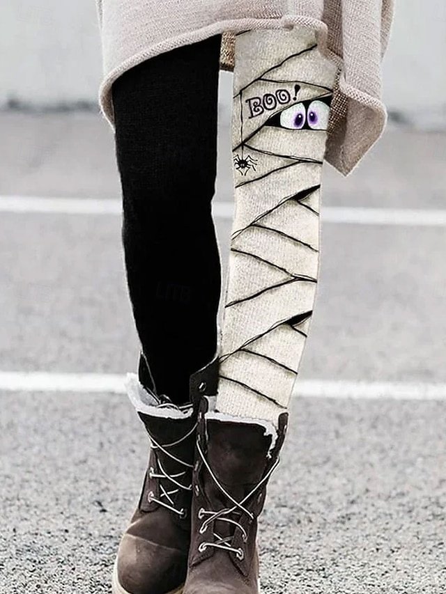 Vintage Slim Graphic High Waist Full Length Leggings - Image 2