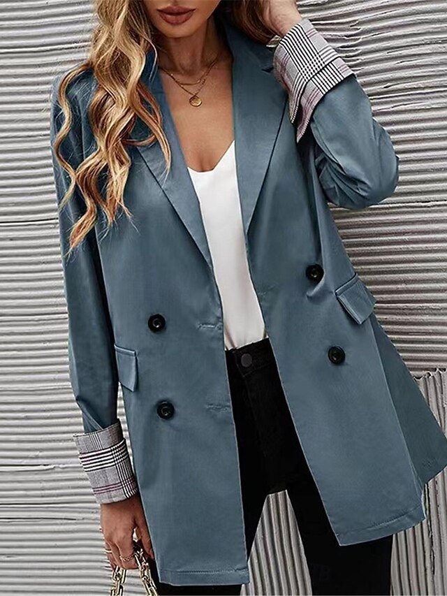 Work Regular Fit Solid Colour Long Sleeve Blazer - Image 1