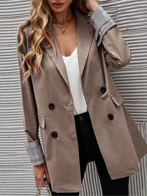 Work Regular Fit Solid Colour Long Sleeve Blazer - Image 2