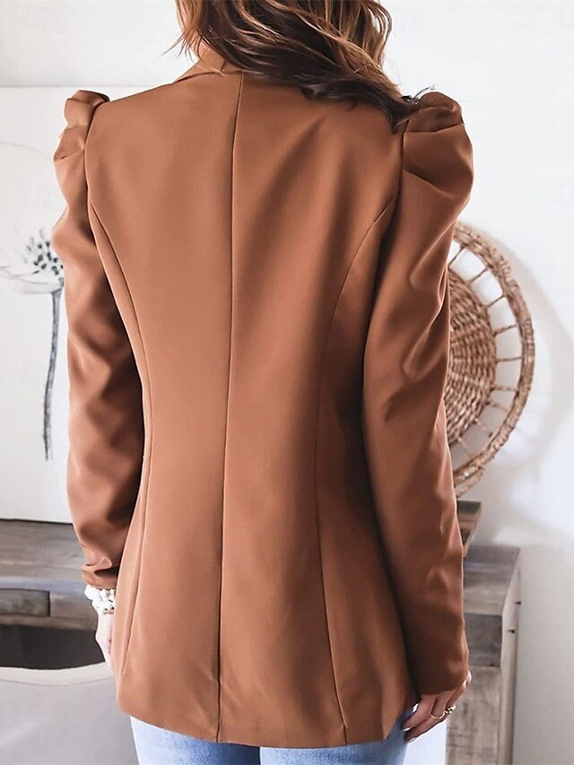 Work Regular Fit Solid Colour Long Sleeve Blazer - Image 2