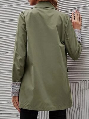 Work Regular Fit Solid Colour Long Sleeve Blazer - Image 4