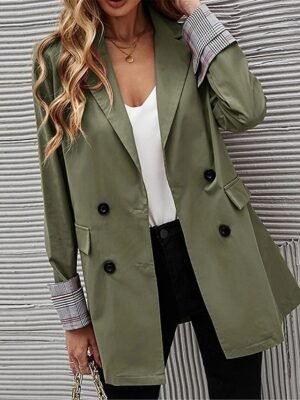 Work Regular Fit Solid Colour Long Sleeve Blazer - Image 6