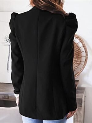 Work Regular Fit Solid Colour Long Sleeve Blazer - Image 7