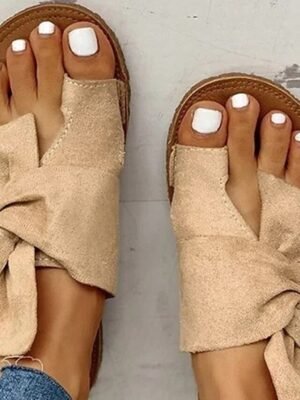 Boho Casual Open Toe Slip-On Flats Comfort Sandals - Image 6