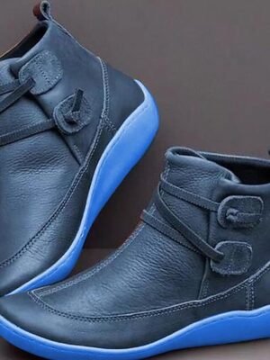 Brown Casual Round Toe Ankle Boots - Image 10