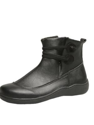 Brown Casual Round Toe Ankle Boots - Image 4