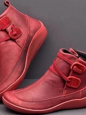 Brown Casual Round Toe Ankle Boots - Image 7