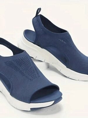 Casual Athletic Open-Toe Navy Blue Sandals - Image 4