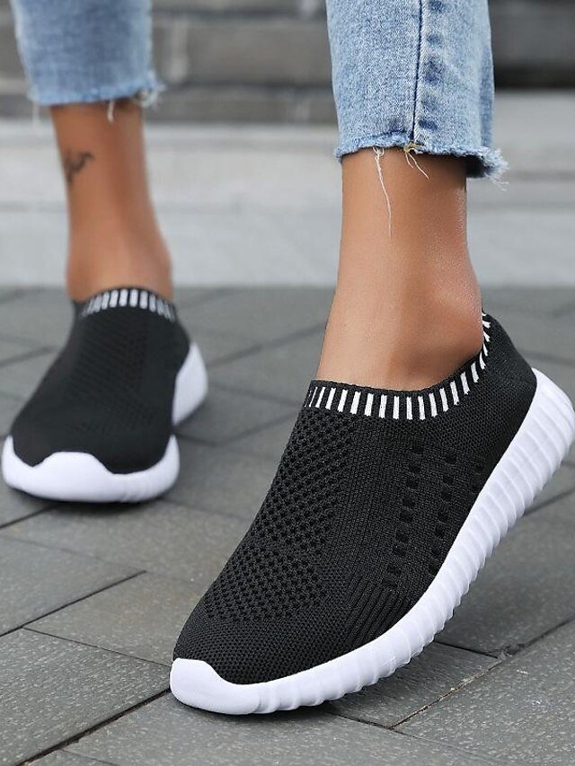 Casual Breathable Mesh Slip-On Sneakers - Image 1