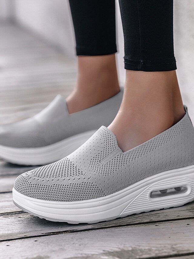 Casual Breathable Slip-On Platform Sneakers - Image 1