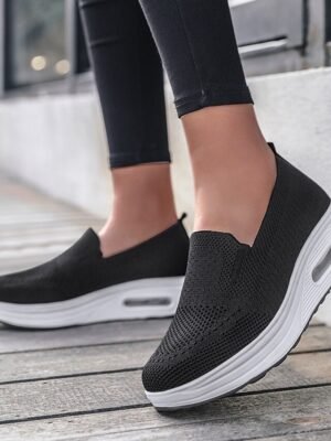 Casual Breathable Slip-On Platform Sneakers - Image 7