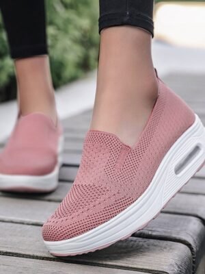 Casual Breathable Slip-On Platform Sneakers - Image 8