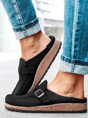 Casual Comfort Faux Suede Slip-On Buckle Loafers - Image 10