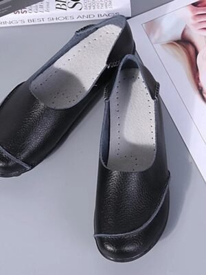 Casual Comfort Minimalism Round Toe Slip-On Flat Loafers - Image 12