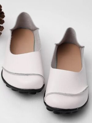 Casual Comfort Minimalism Round Toe Slip-On Flat Loafers - Image 18