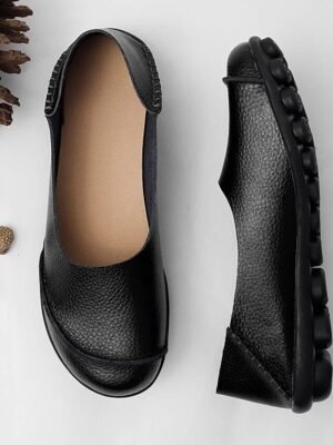 Casual Comfort Minimalism Round Toe Slip-On Flat Loafers - Image 19