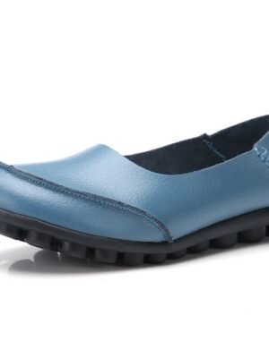 Casual Comfort Minimalism Round Toe Slip-On Flat Loafers - Image 21