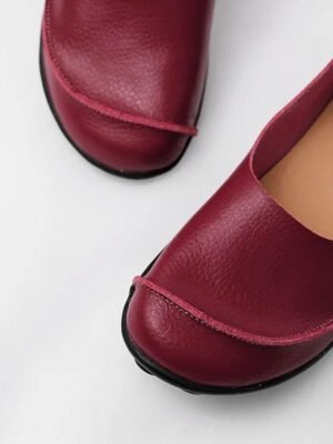 Casual Comfort Minimalism Round Toe Slip-On Flat Loafers - Image 6