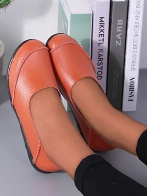 Casual Comfort Minimalism Round Toe Slip-On Flat Loafers - Image 7