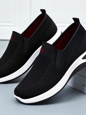 Casual Comfort Solid Round Toe Flat Heel Sneakers - Image 12