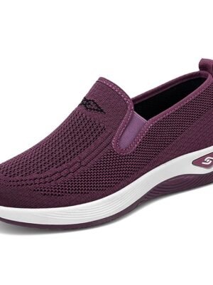 Casual Comfort Solid Round Toe Flat Heel Sneakers - Image 16