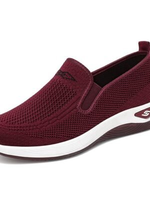 Casual Comfort Solid Round Toe Flat Heel Sneakers - Image 17